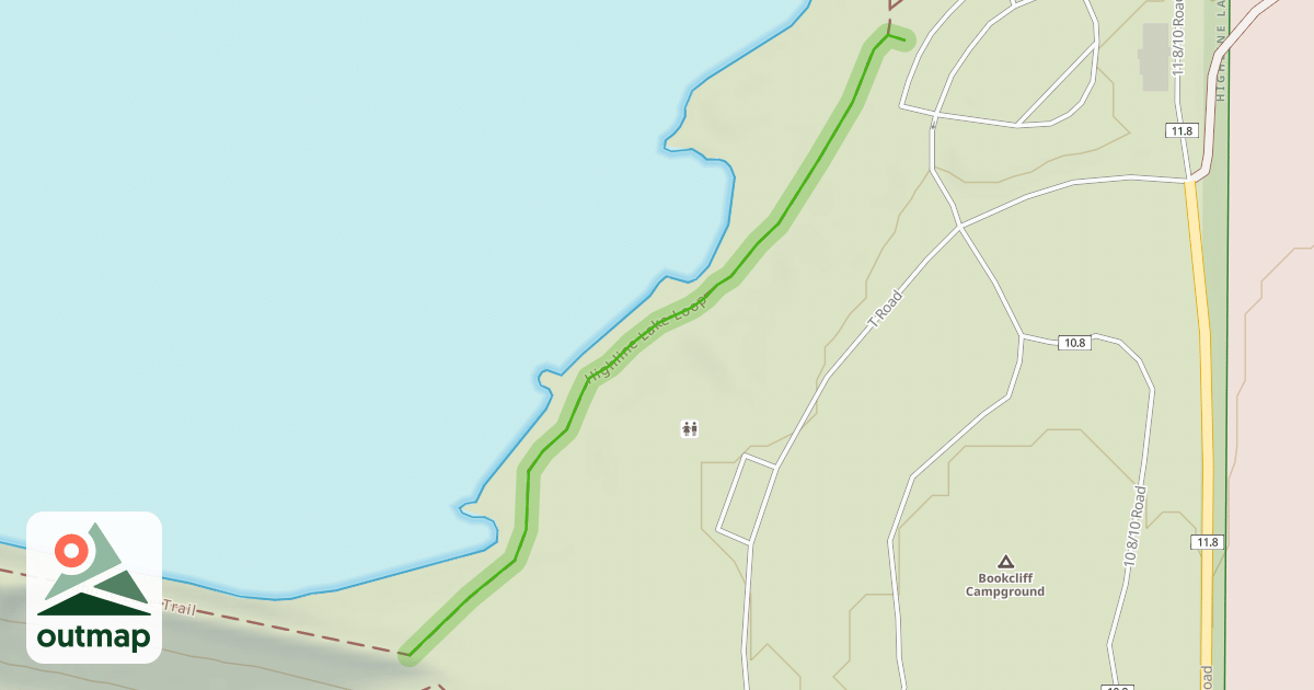 Map of Highline Lake Loop