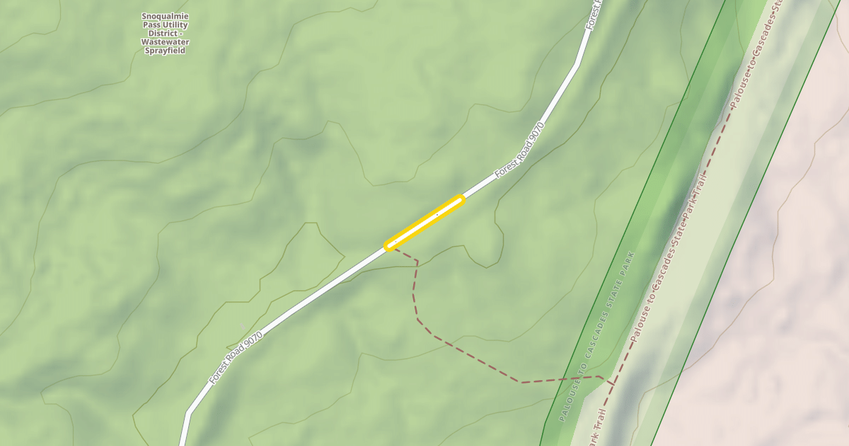 Map preview of Forest Road 9070