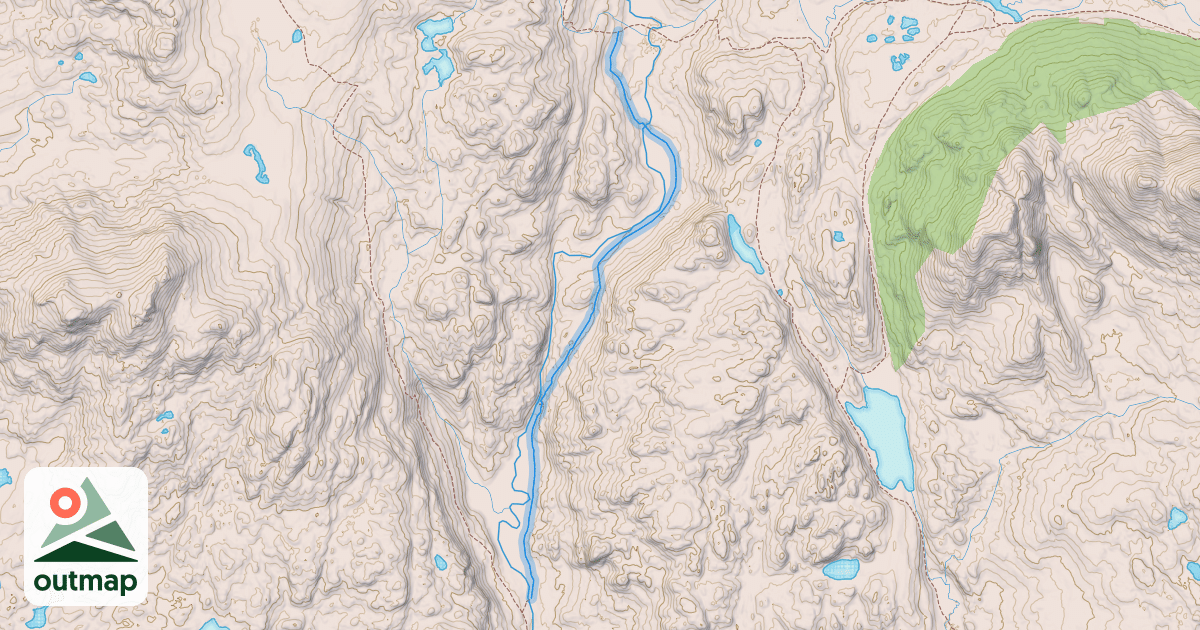 Map of East Fork Washakie Trail