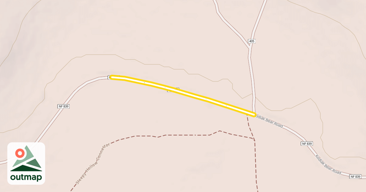 Map of Kodiak Bear Road