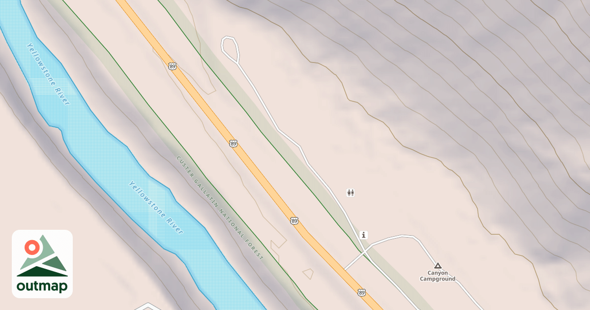 Map of CANYON CAMPGROUND NORTH