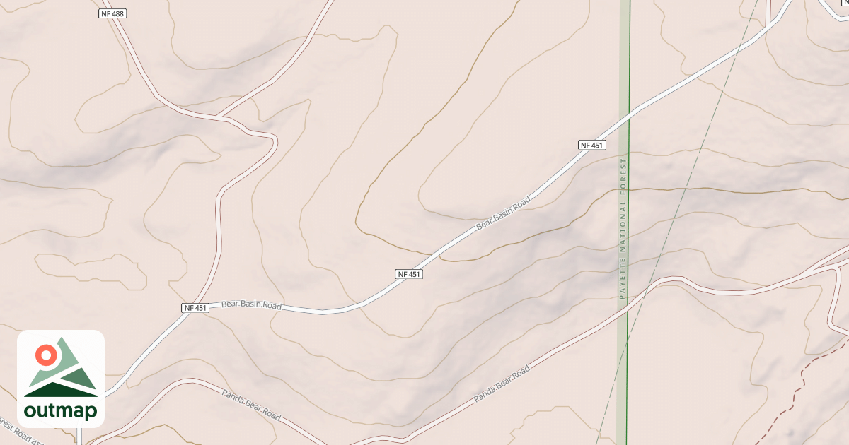 Map of BRUNDAGE MOUNTAIN