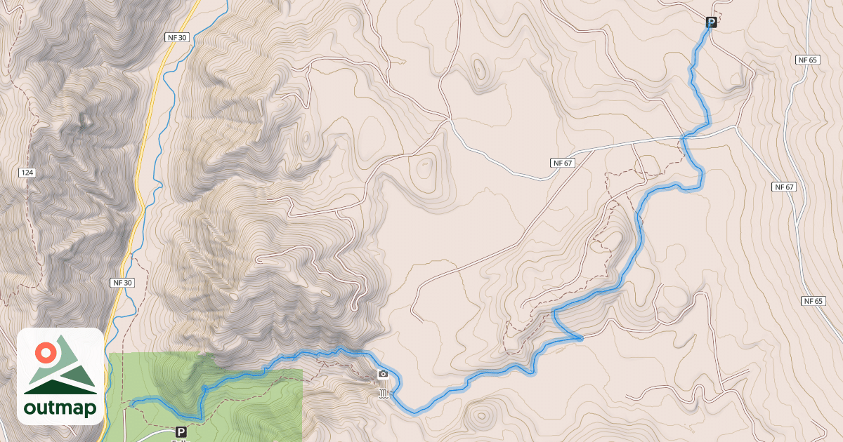 Map of Falls Creek Trail #152