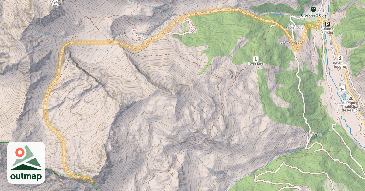 Map of La Pousterle — Champ Perchier