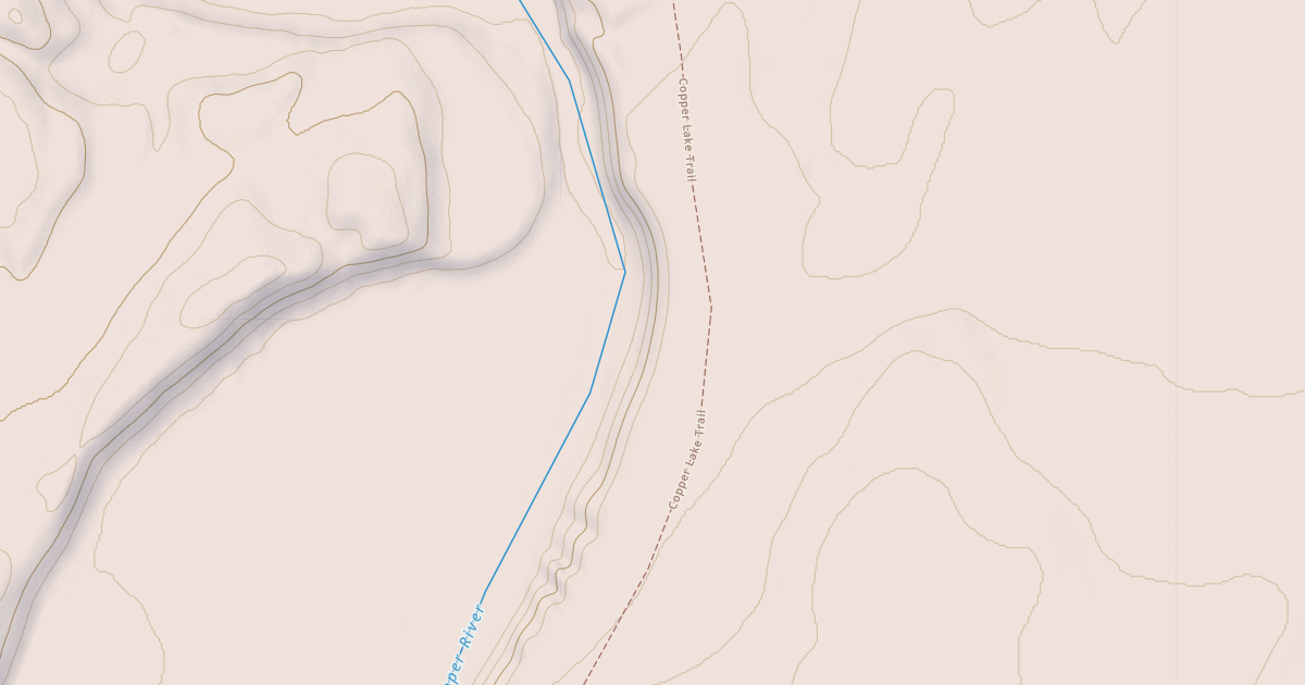 Map preview of Copper Lake Trail