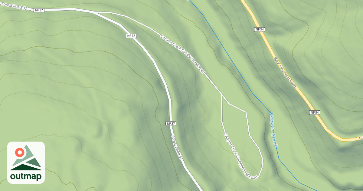 Map of CANYON CREEK CG