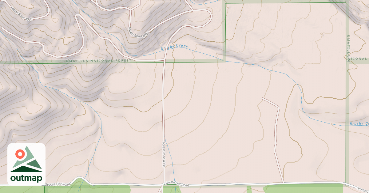 Map of BRUSHY
