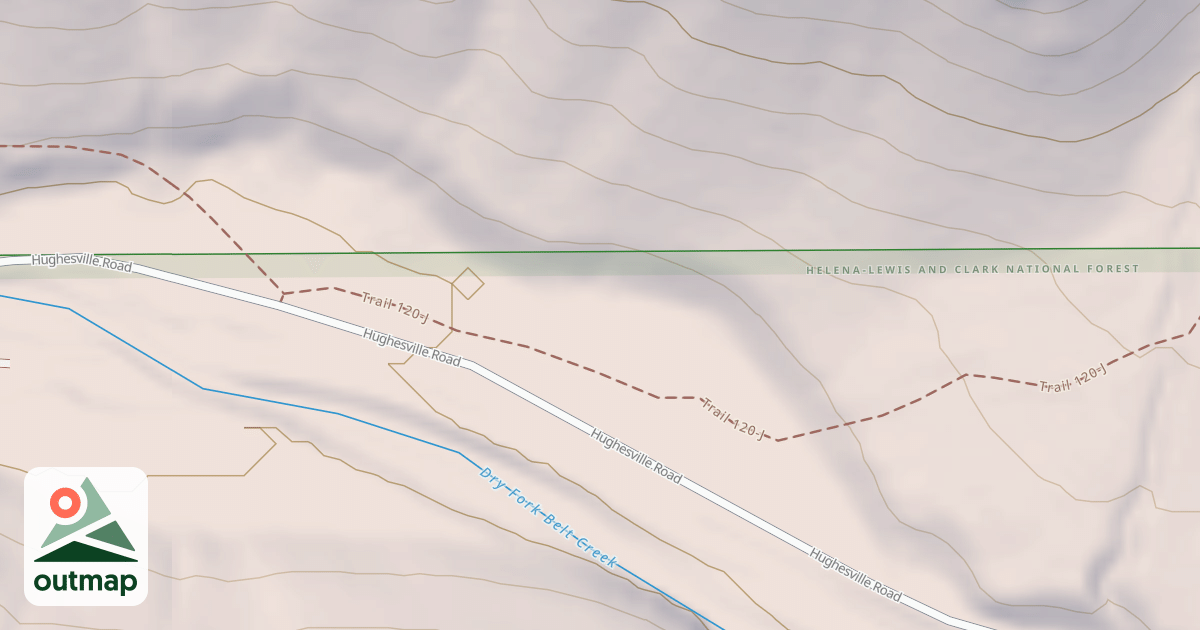 Map of DRY FORK DISPERSED J