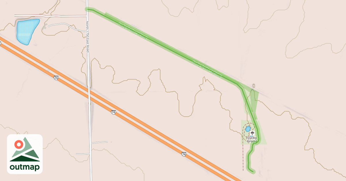 Map of Lucky Grotto Pathway in McLean