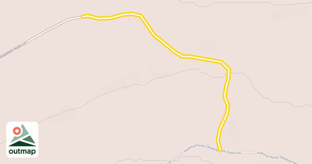 Map of National Forest Development Road 629