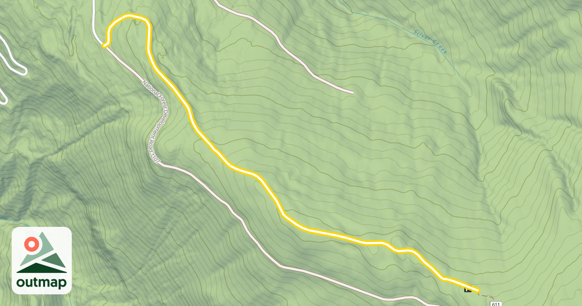 Map of Forest Road 1107-022
