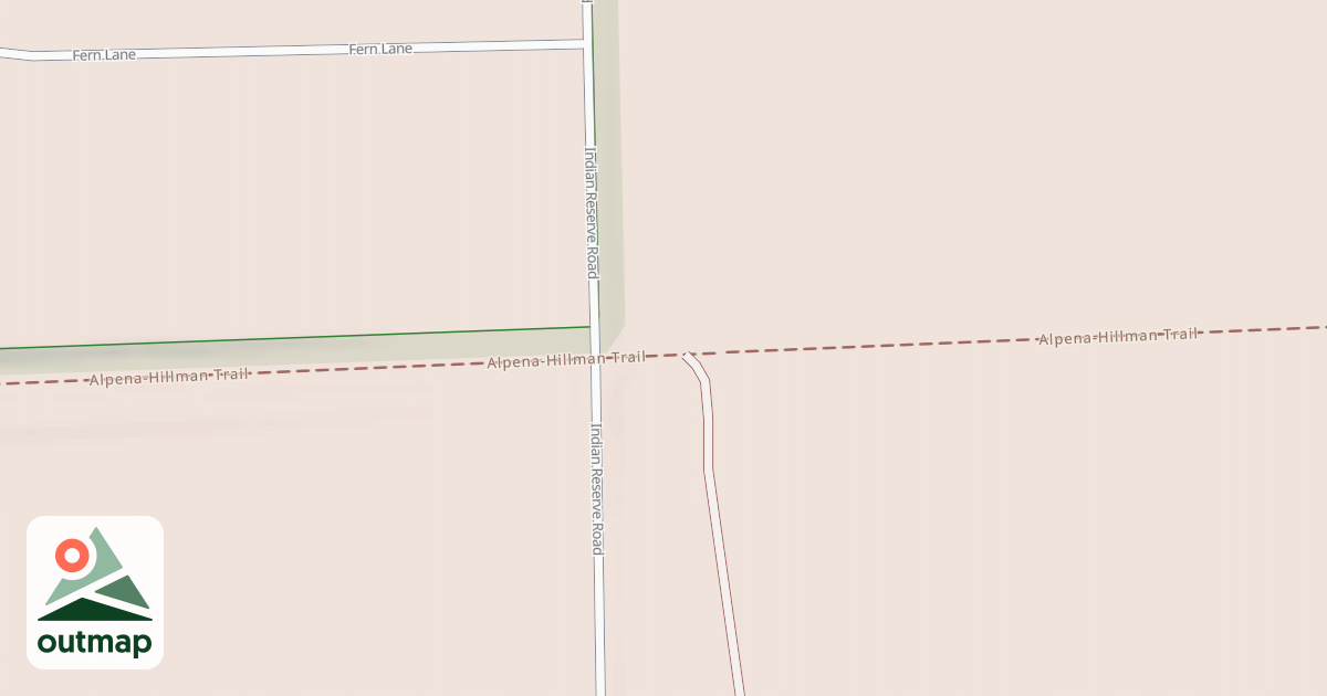 Map of Hillman-alpena State Trail