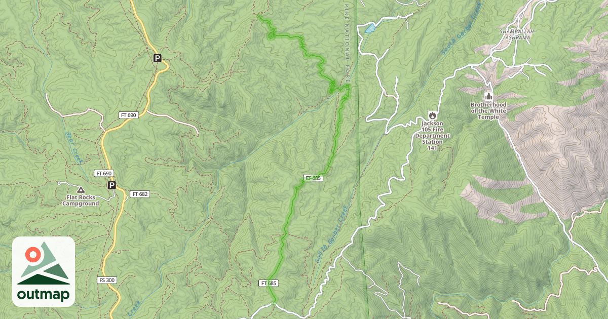 Map of Tomahawk Trail 685