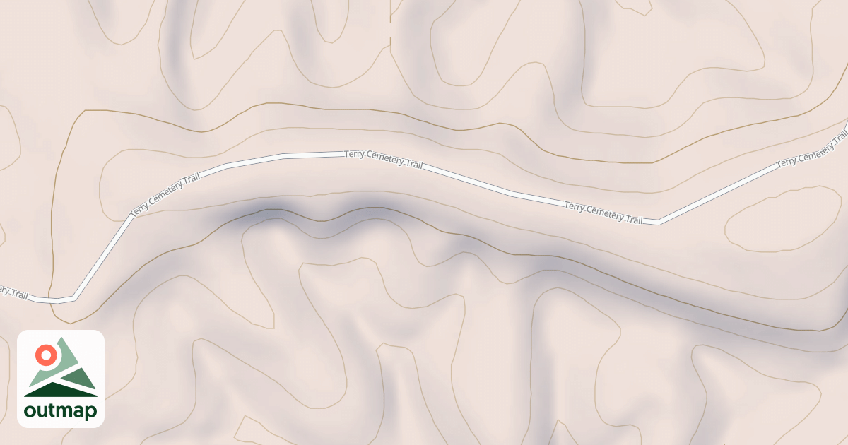 Map of Terry Cemetery Road And Trail (Segment B)