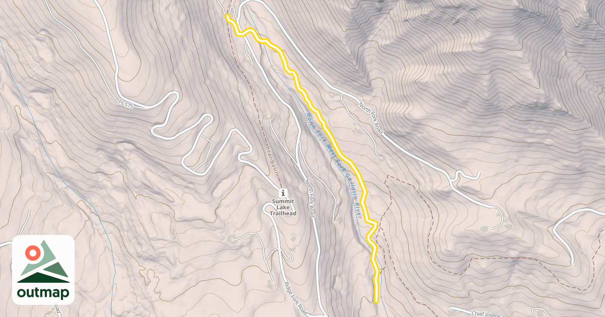 Map of North Fork
