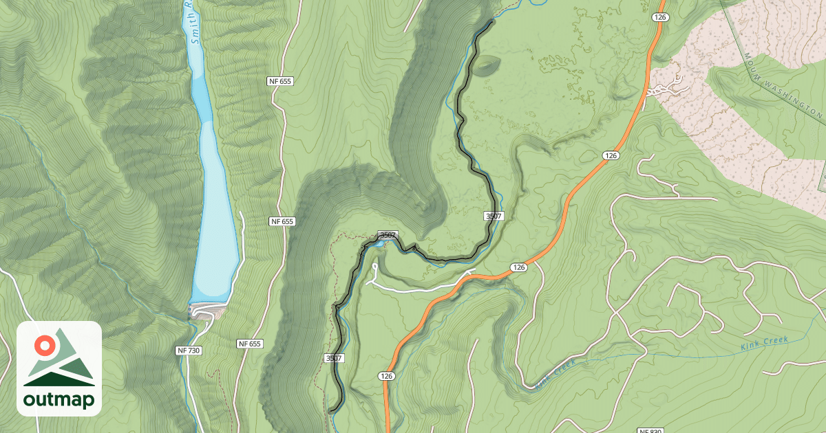 Map of McKenzie River Trail #3507