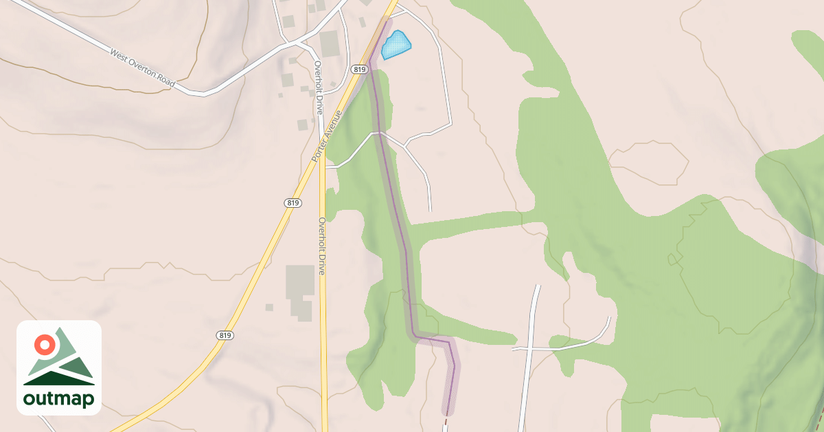 Map of West Overton Village Trail