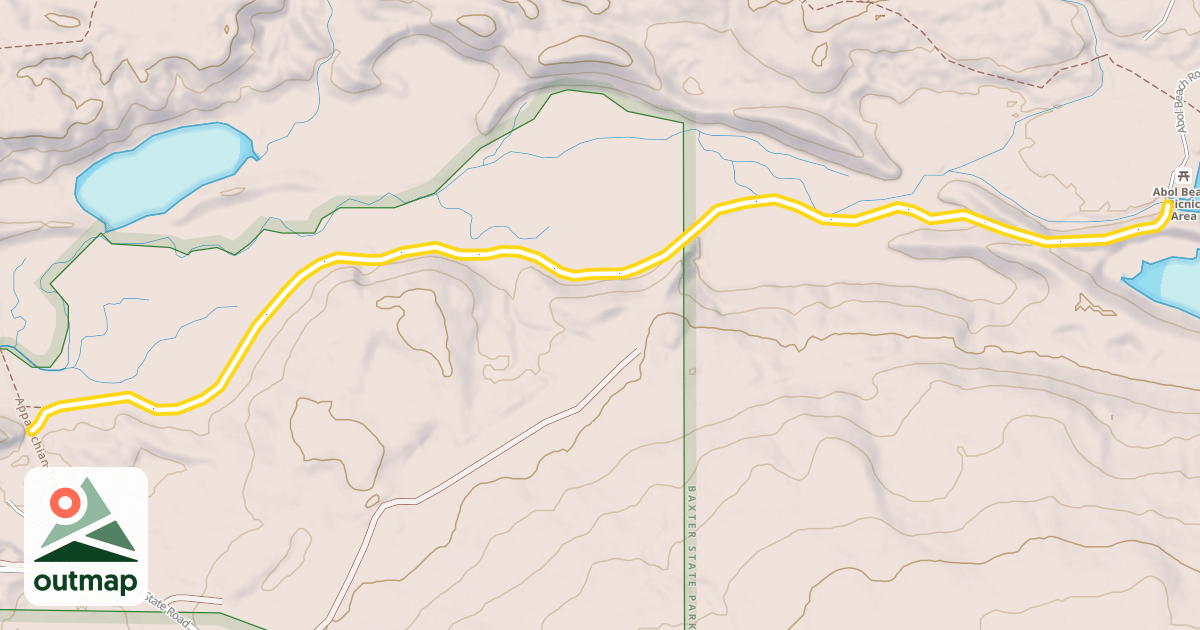 Map of Abol Stream Trail