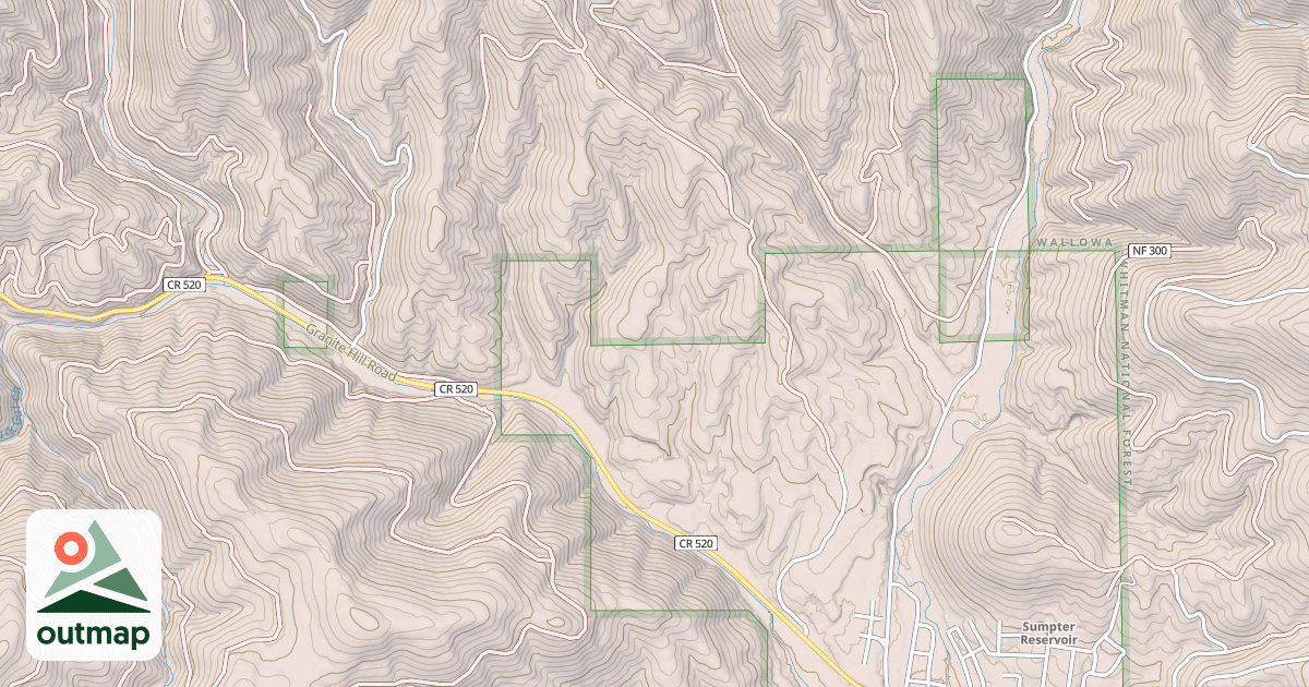 Map of Spaulding Ridge Snowmobile