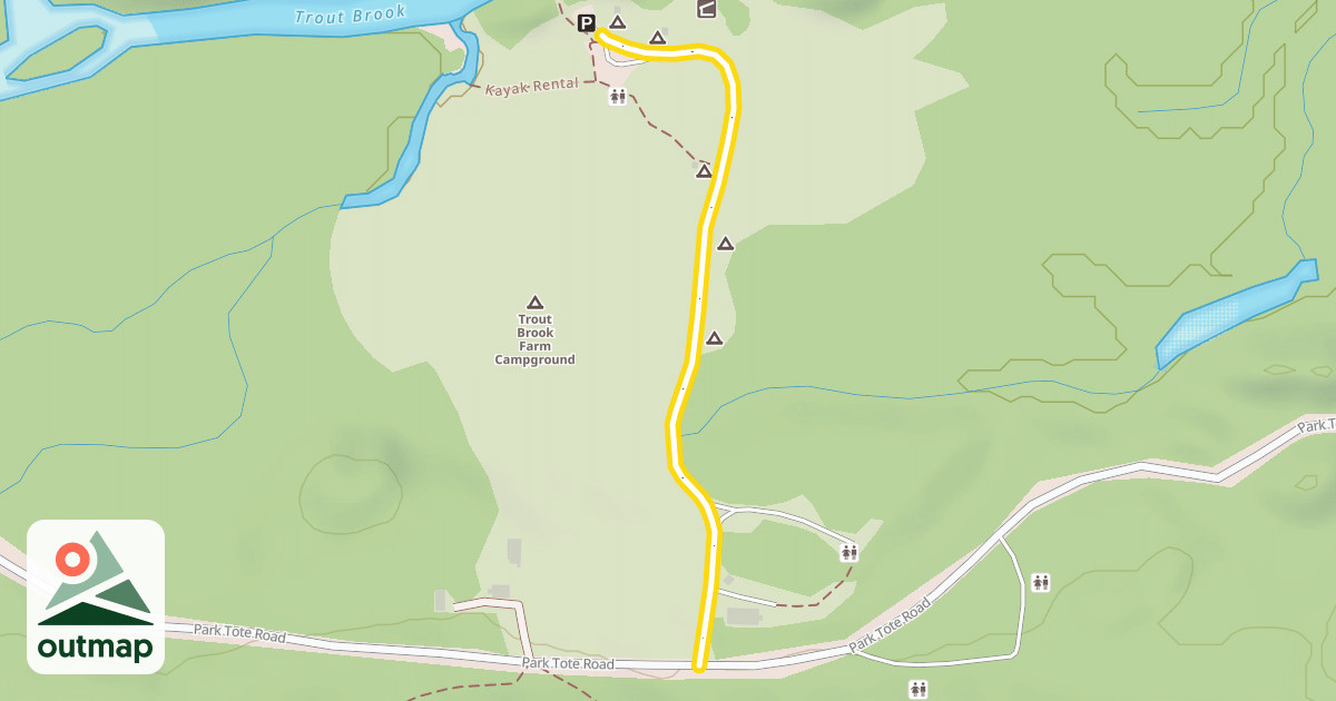 Map of Trout Brook Farm Campground Road