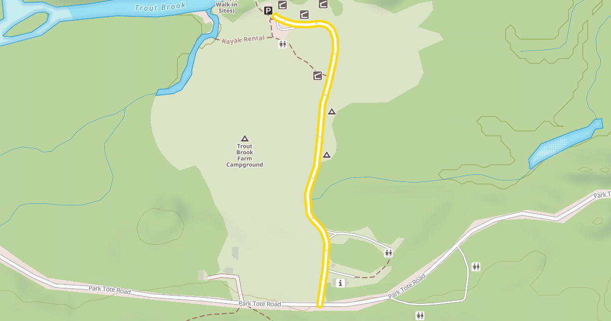 Map preview of Trout Brook Farm Campground Road