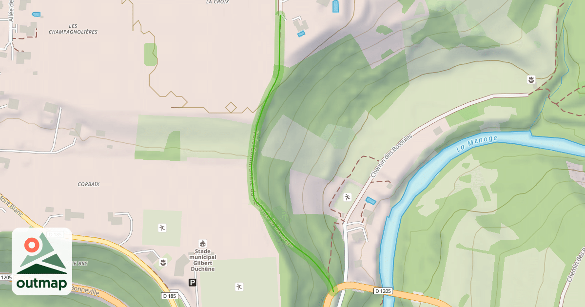 Map of Voie Communale du Pont de la Menoge