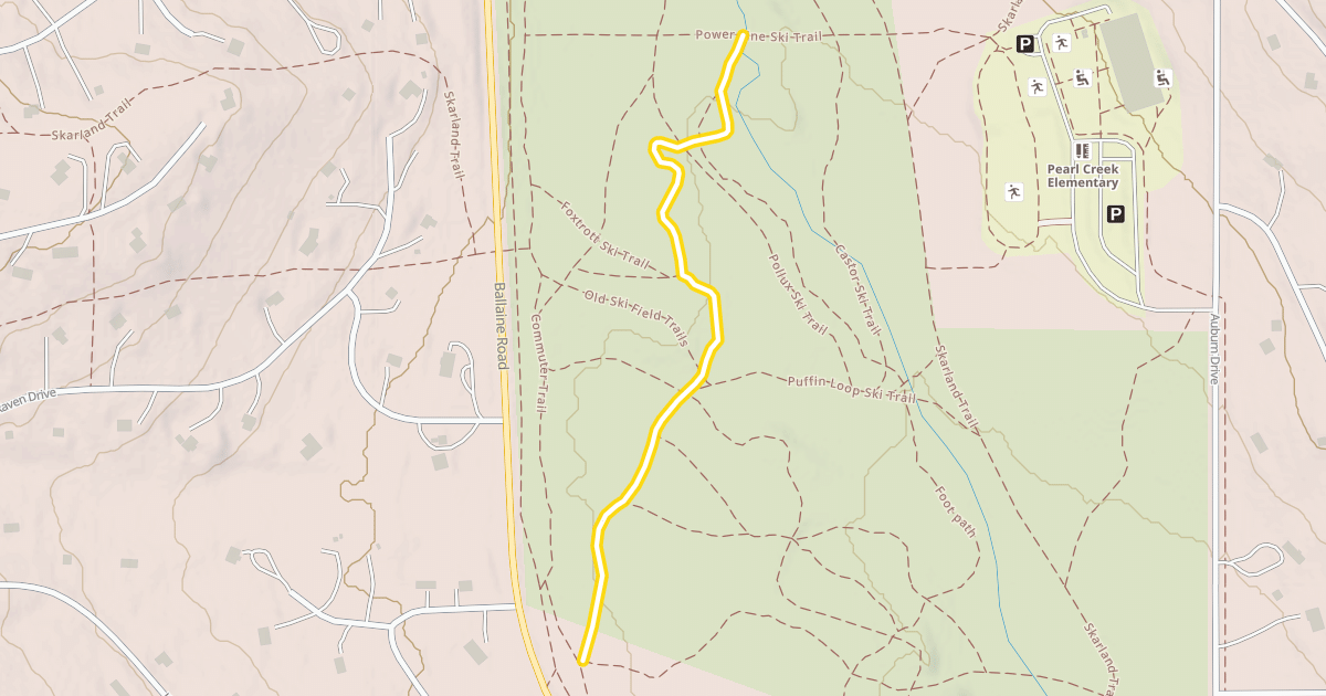 Map preview of Shaun's Ski Trail