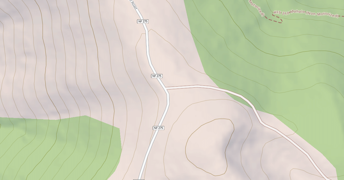 Map preview of GARDINER PEAK SPUR