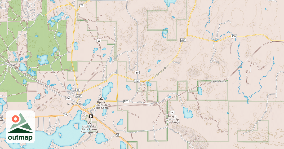 Map of Little Lake-chatham Snowmobile Trail