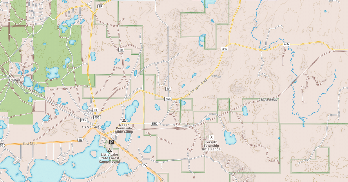 Map preview of Little Lake-chatham Snowmobile Trail