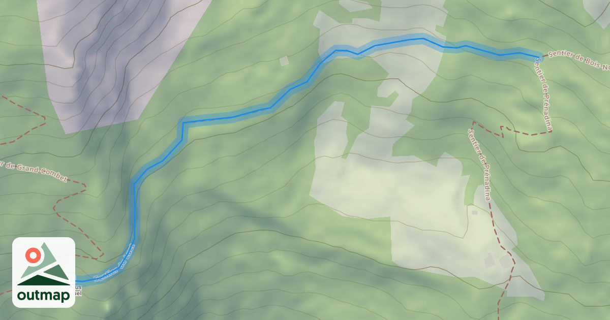 Map of Sentier du Luet