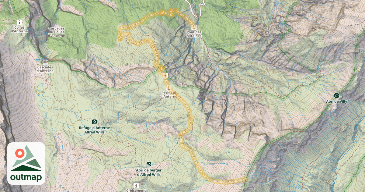 Map of Frêtes de Villy — Salvagny