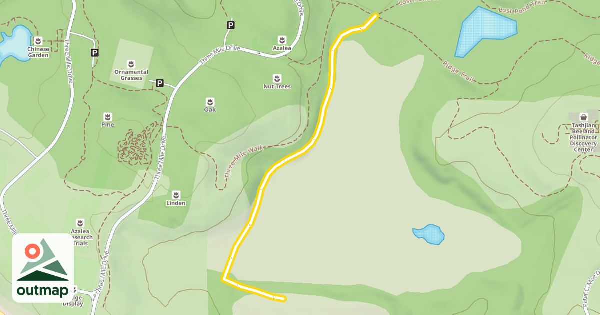 Map of South Ridge Trail Loop