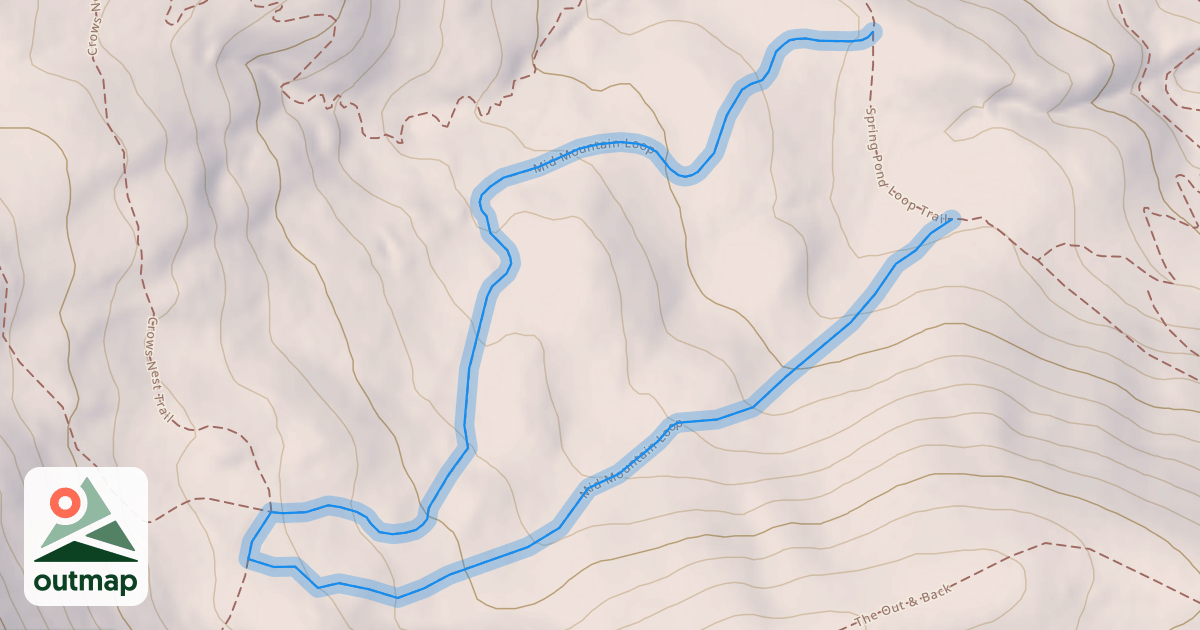 Map of Mid Mountain Loop