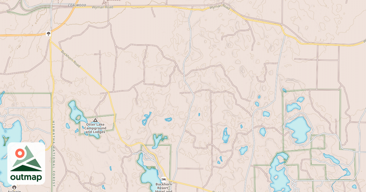 Map of HOVEY LAKE
