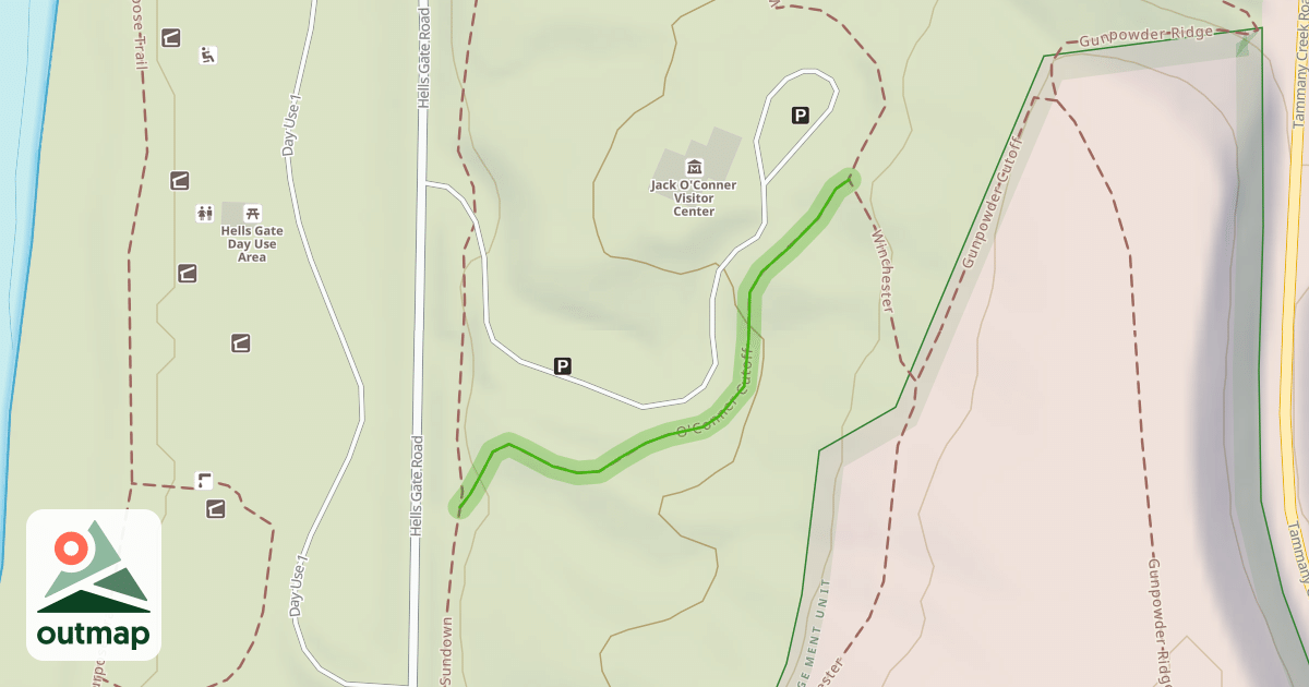 Map of O'Conner Cutoff