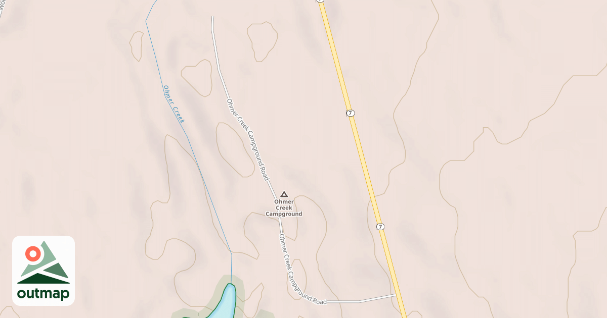 Map of OHMER CREEK CAMPGROUND