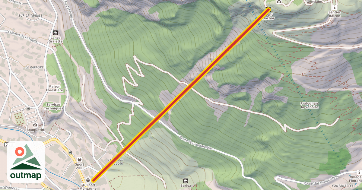 Map of Mont Bochor