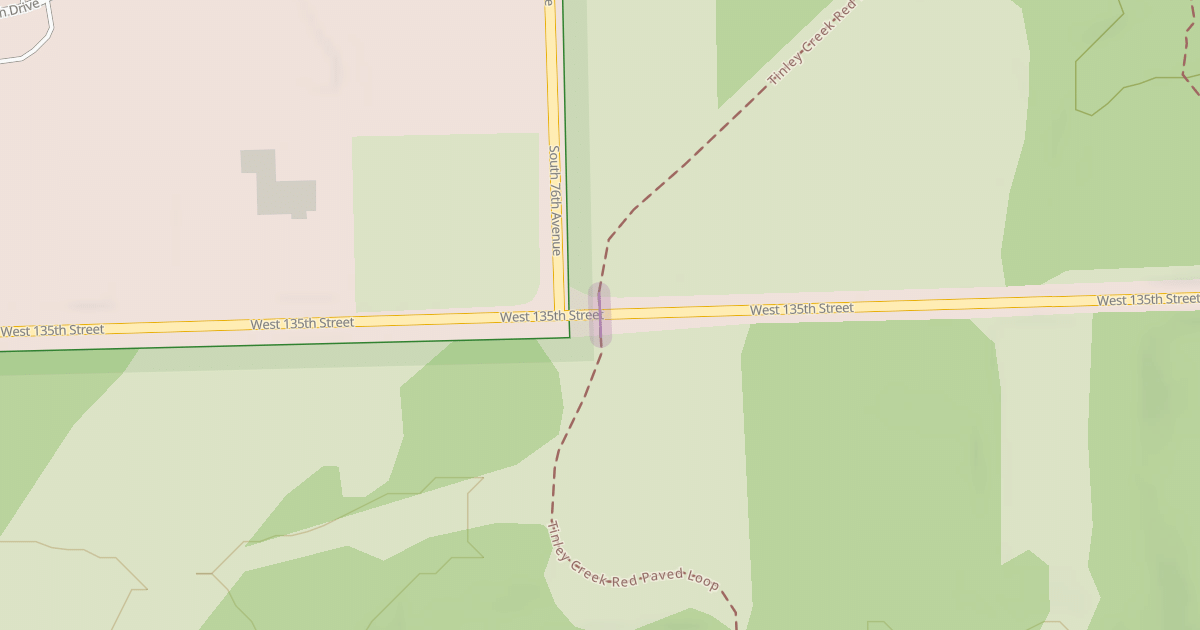 Map preview of Tinley Creek Red Paved Loop