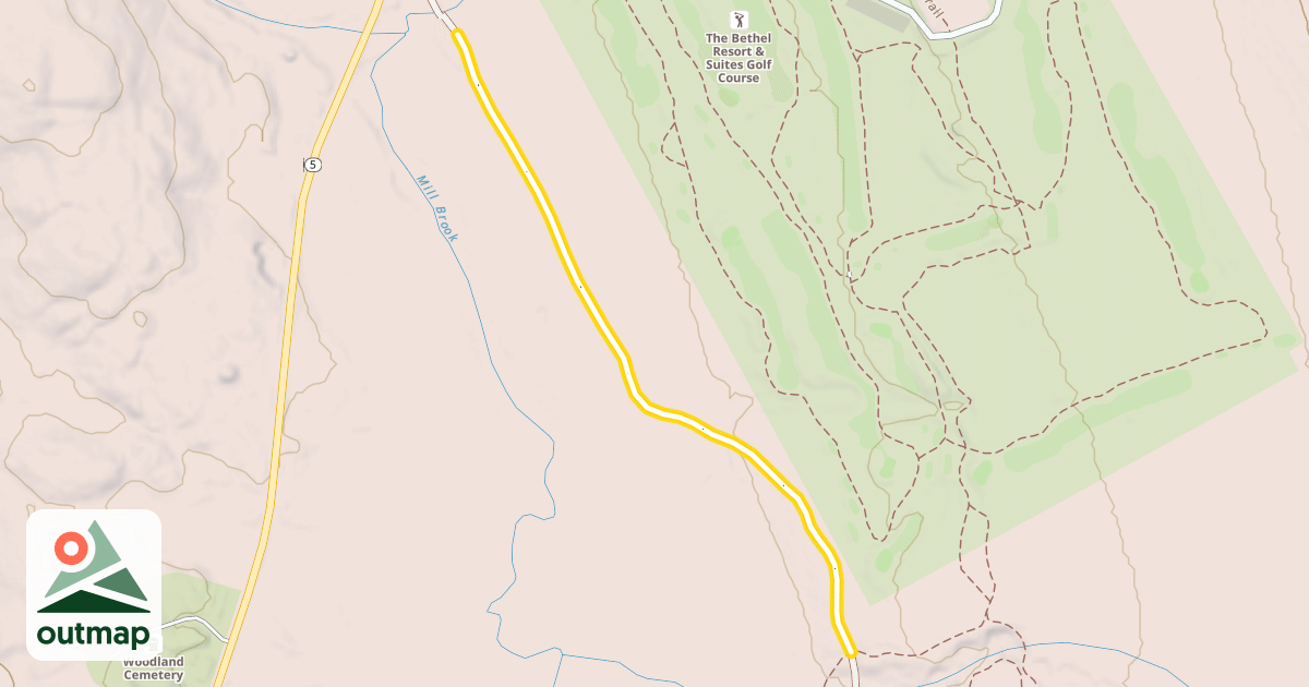 Map of Mill Brook Trail