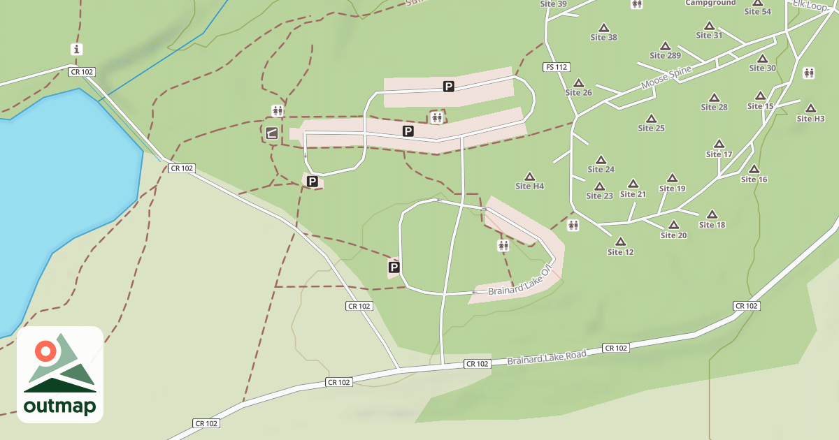 Map of BRAINARD LAKE DAY USE