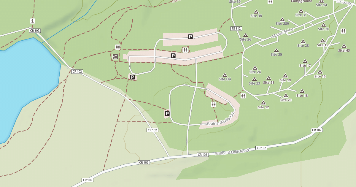 Map preview of BRAINARD LAKE DAY USE