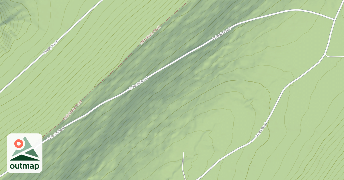 Map of Rothrock State Forest Seven Mountains Snowmobile Trails