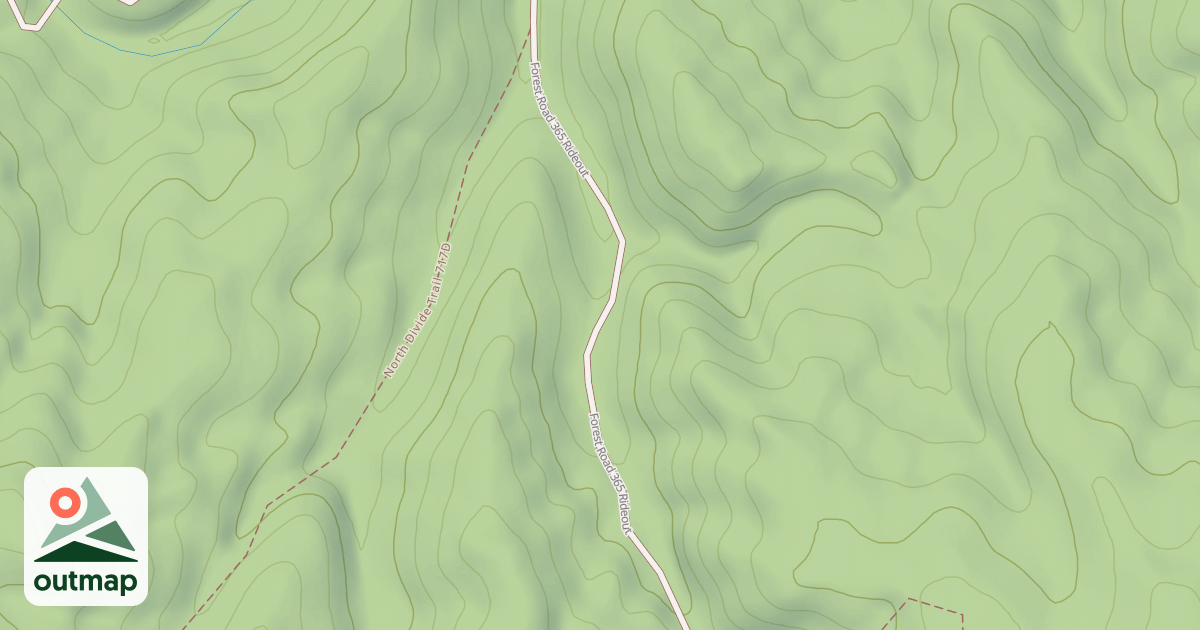 Map of West Creek Spur