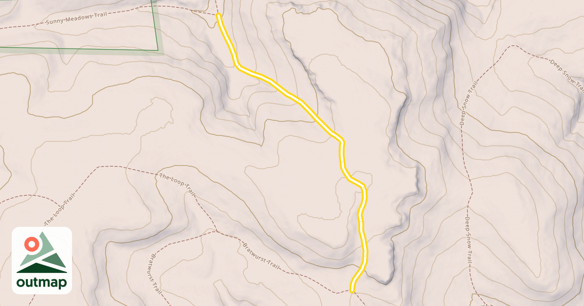 Map of Hidden Basin Trail