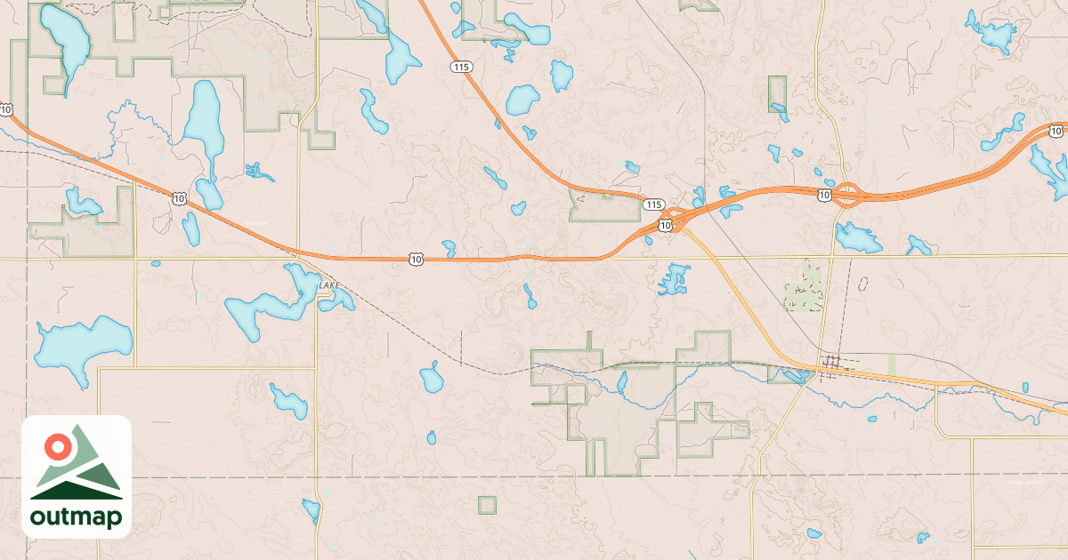 Map of Pere Marquette State Trail