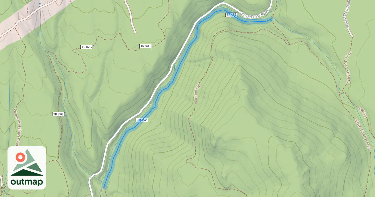 Map of Schultz Creek Trail