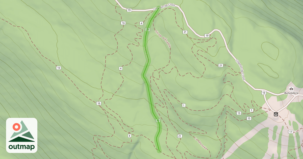 Map of La contour