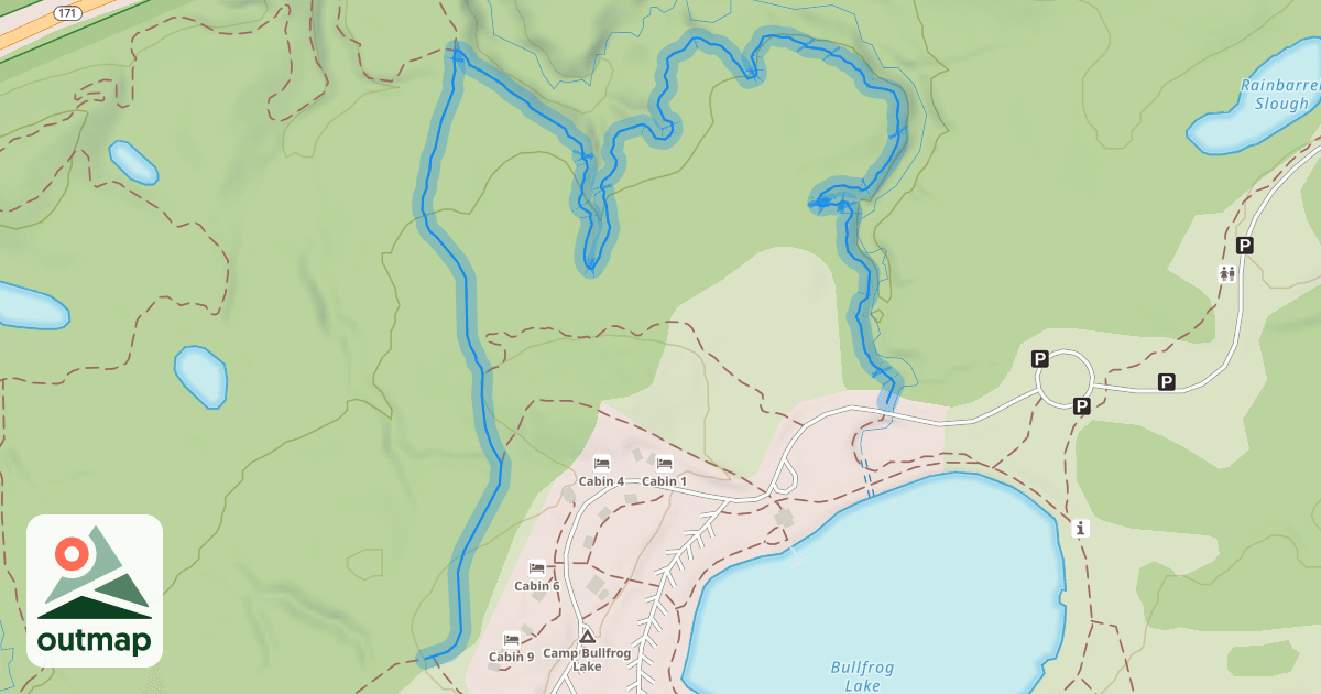 Map of Blue Single Track Trail