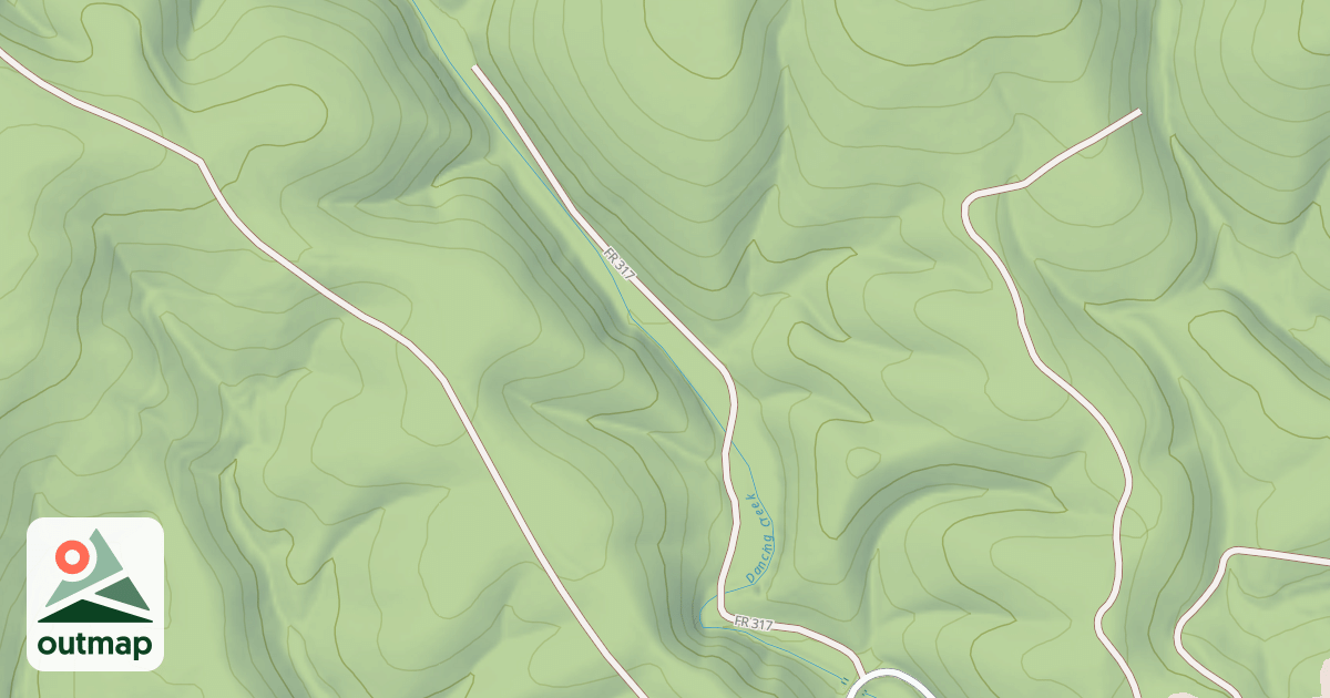 Map of DANCING CREEK